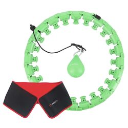 Массажный обруч с утяжелителем HMS HHW01 + пояс BR163 (Green)