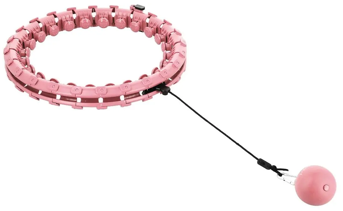 Массажный обруч с утяжелителем HMS HHW01 + пояс BR163 (Pink) - 3