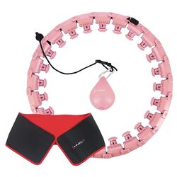 Массажный обруч с утяжелителем HMS HHW01 + пояс BR163 (Pink)