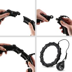 Массажный обруч с утяжелителем HMS HHW02 (Black) Thumb