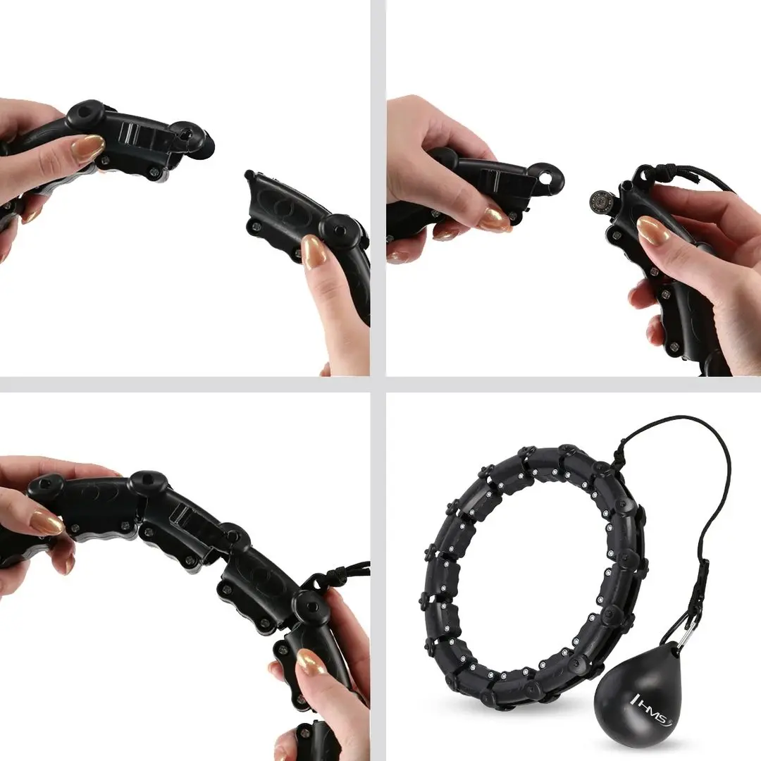 Массажный обруч с утяжелителем HMS HHW02 (Black) - 9