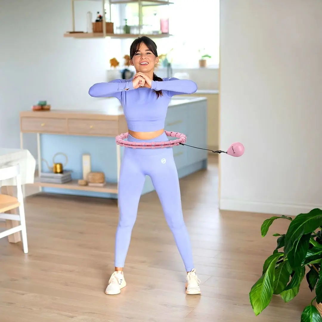 Массажный обруч с утяжелителем HMS HHW02 (Pink) - 10