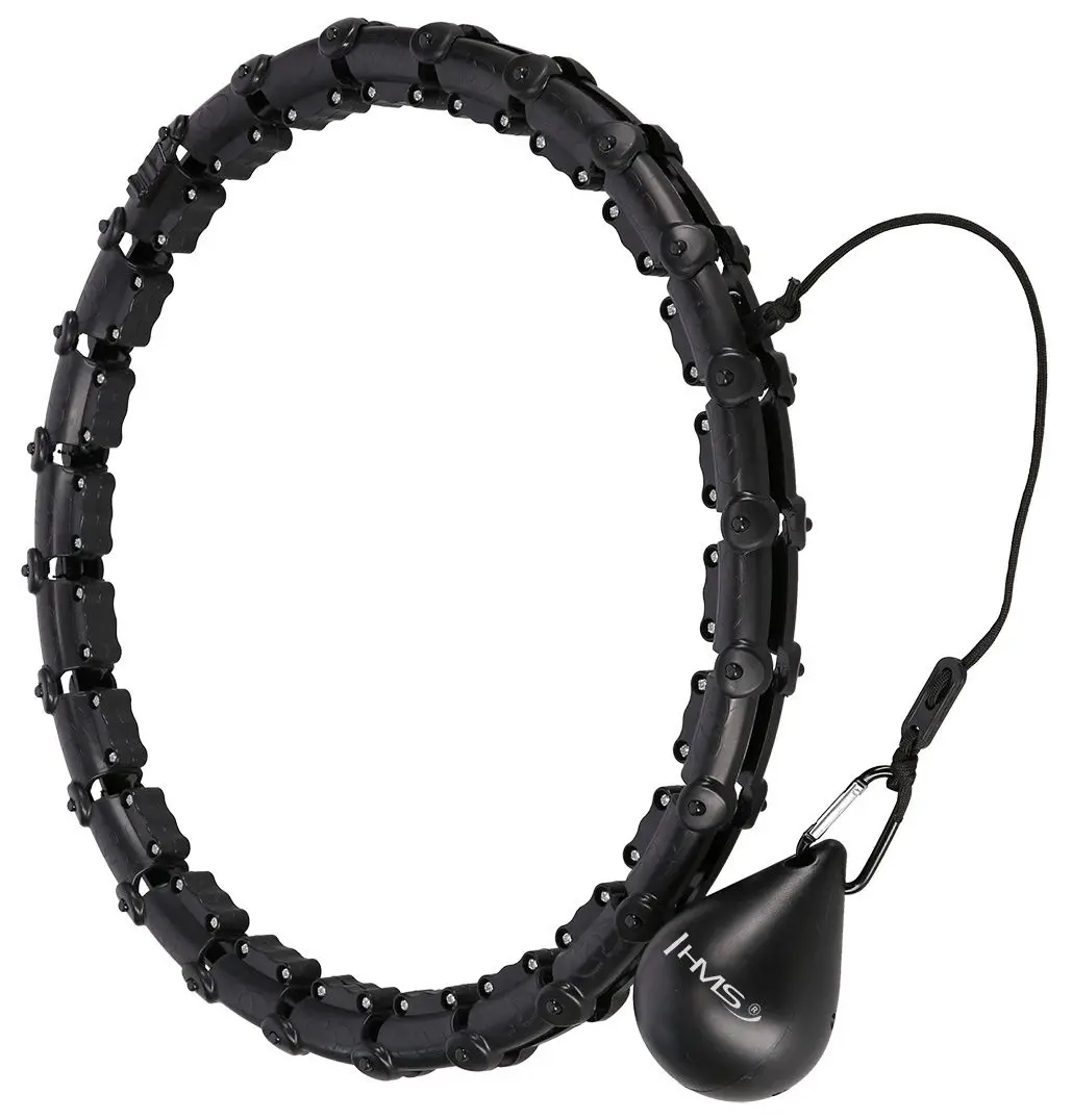 Массажный обруч с утяжелителем HMS HHW02 + пояс BR163 (Black)