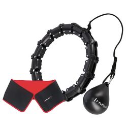 Массажный обруч с утяжелителем HMS HHW02 + пояс BR163 (Black)