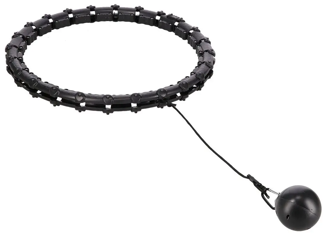 Массажный обруч с утяжелителем HMS HHW02 + пояс BR163 (Black)