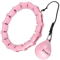 Массажный обруч с утяжелителем HMS HHW02 + пояс BR163 (Light Pink) Thumb