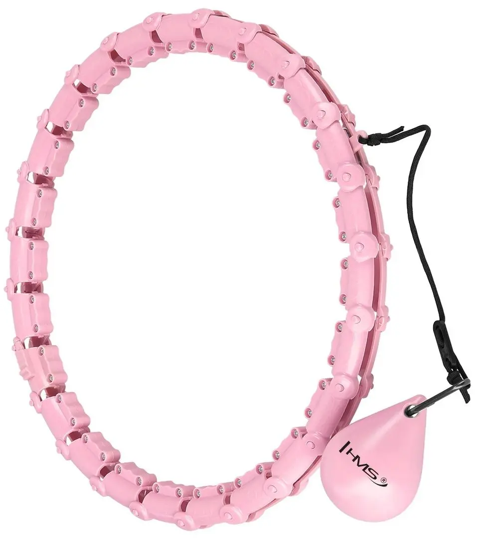 Массажный обруч с утяжелителем HMS HHW02 + пояс BR163 (Light Pink)