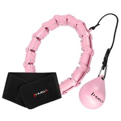 Массажный обруч с утяжелителем HMS HHW02 + пояс BR163 (Light Pink)