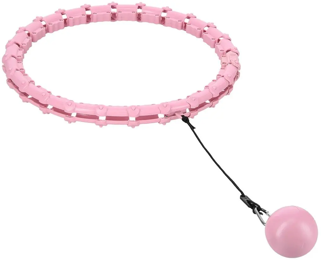 Массажный обруч с утяжелителем HMS HHW02 + пояс BR163 (Light Pink)