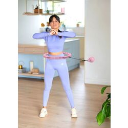 Массажный обруч с утяжелителем HMS HHW02 + пояс BR163 (Light Pink) Thumb