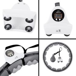 Массажный обруч с утяжелителем HMS HHW06 + пояс BR163 (Black) Thumb