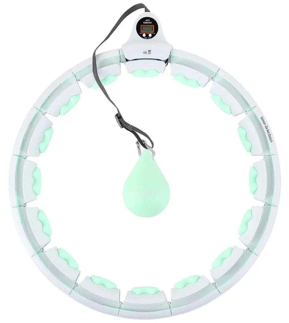 Cerc de masaj cu greutate HMS HHW06 + centura BR163 (White/Green)
