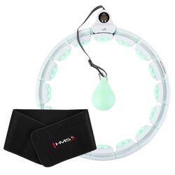 Cerc de masaj cu greutate HMS HHW06 + centura BR163 (White/Green)