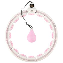 Cerc de masaj cu greutate HMS HHW06 + centura BR163 (White/Pink) Thumb