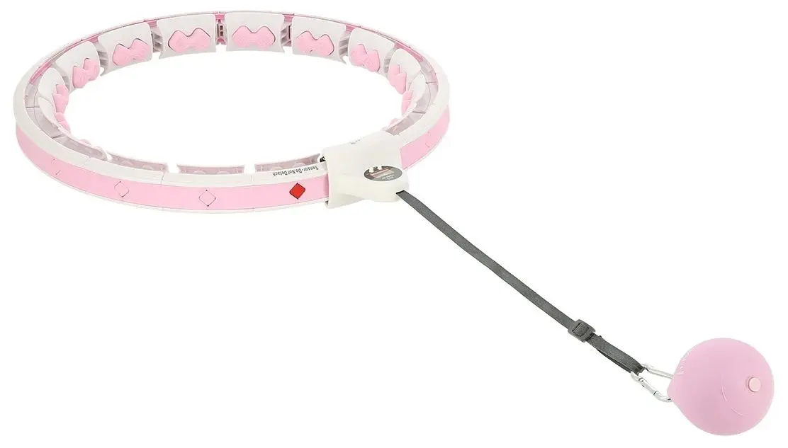 Cerc de masaj cu greutate HMS HHW06 + centura BR163 (White/Pink)
