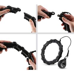 Массажный обруч с утяжелителем Hms Plus Size HHW11 (Black) Thumb