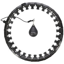 Массажный обруч с утяжелителем HMS Plus Size HHW12 + пояс BR163 (Black) Thumb