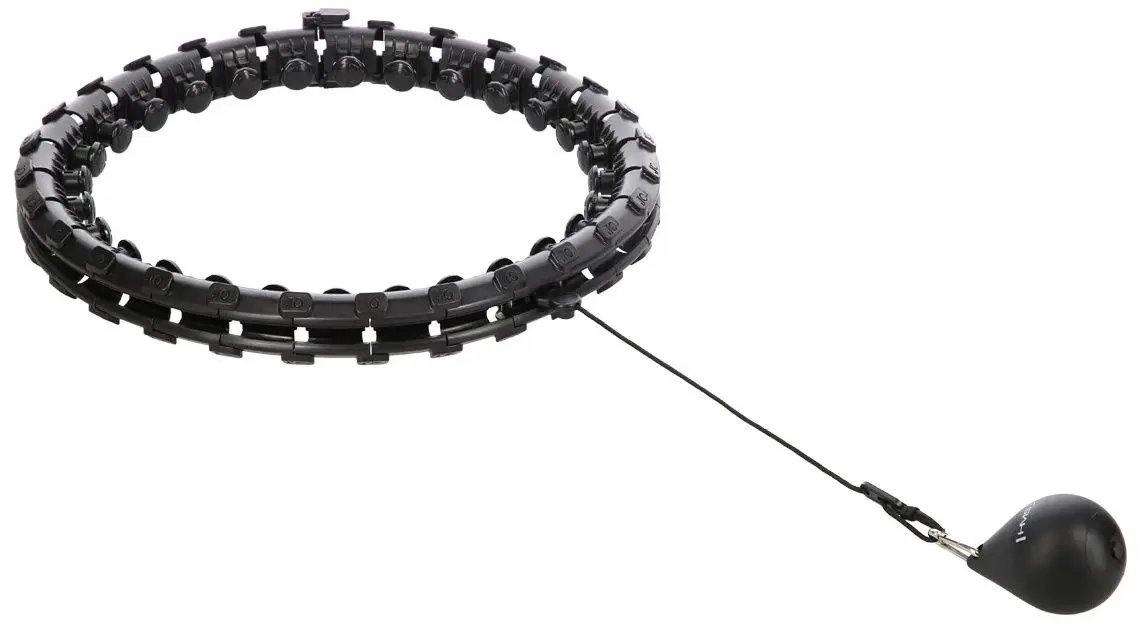 Массажный обруч с утяжелителем HMS Plus Size HHW12 + пояс BR163 (Black)