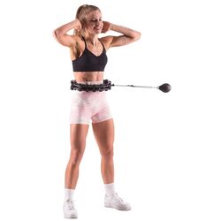 Массажный обруч с утяжелителем HMS Plus Size HHW12 + пояс BR163 (Black) Thumb