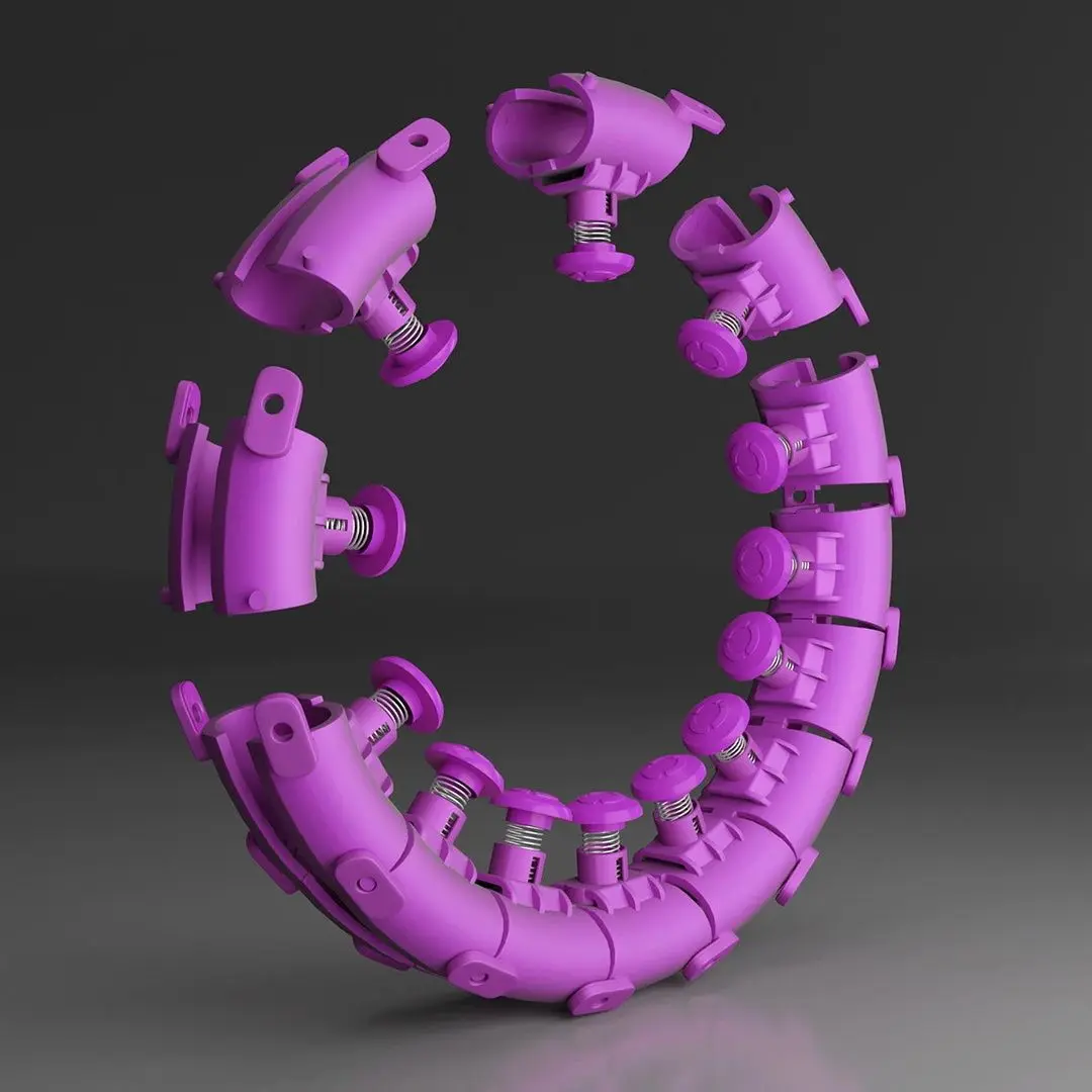 Cerc de masaj cu greutate HMS Plus Size HHW12 + centura BR163 (Violet)