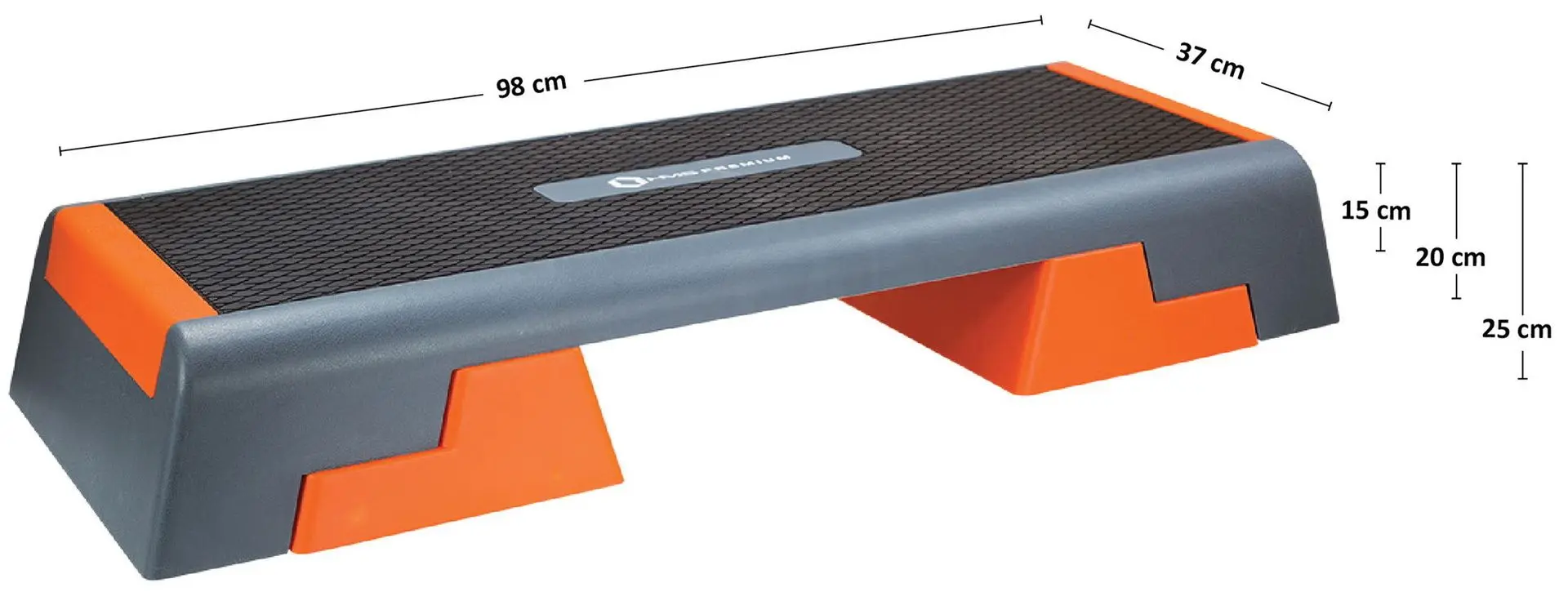 Banca de aerobic HMS Premium AS007 (Black/Orange)