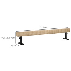 Бревно гимнастическое Homcom A50-009V00BN (Brown) Thumb