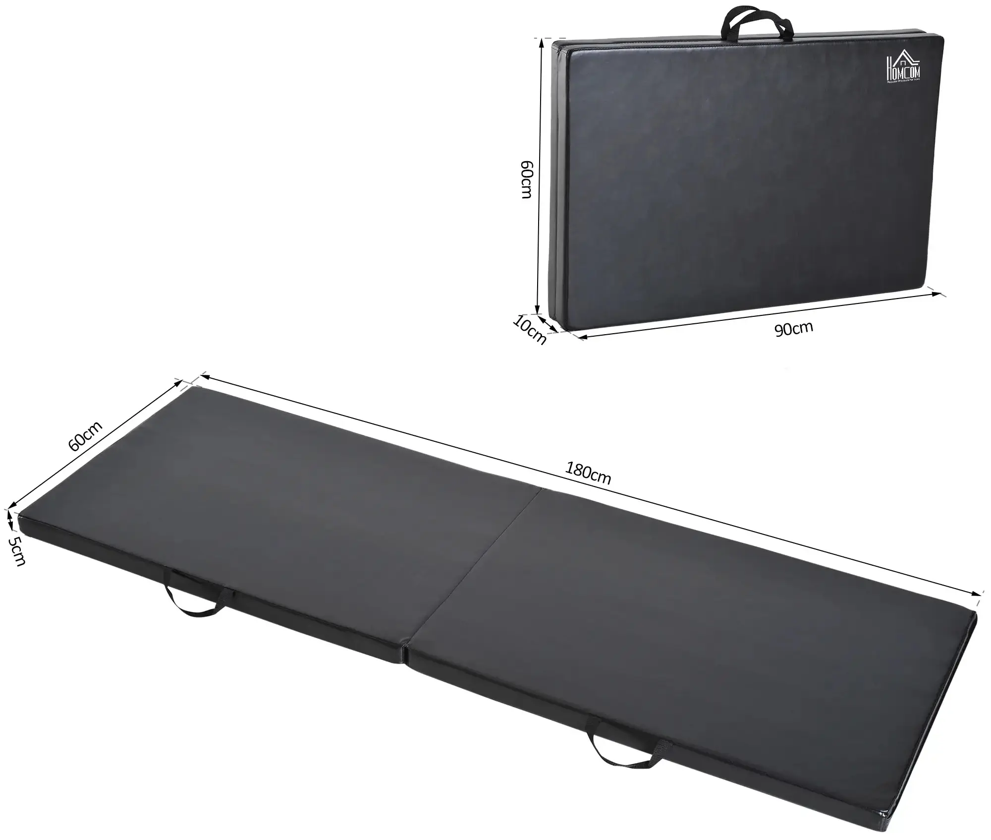 Складной гимнастический мат Homcom A93-033BK (Black) - 6