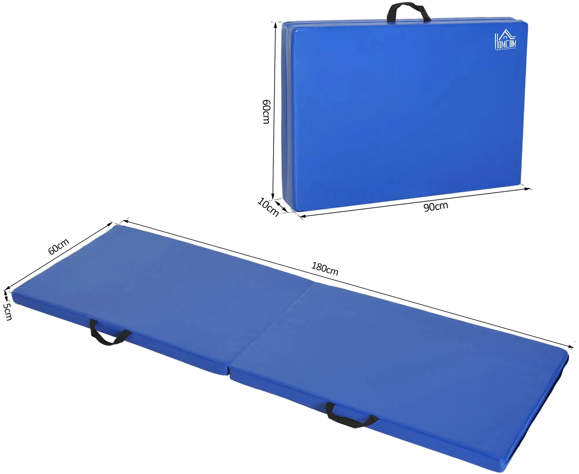 Складной гимнастический мат Homcom A93-033BU (Blue) - 6