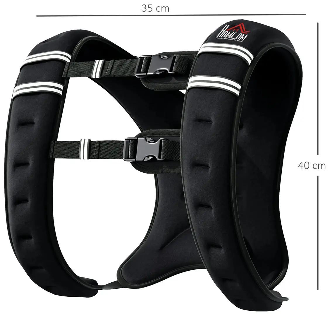 Vesta cu greutate Homcom A91-204V01 (Black)