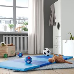 Saltea plianta gimnastica Ikea Plufsig 78x185 (Albastru/Albastru Deschis) Thumb