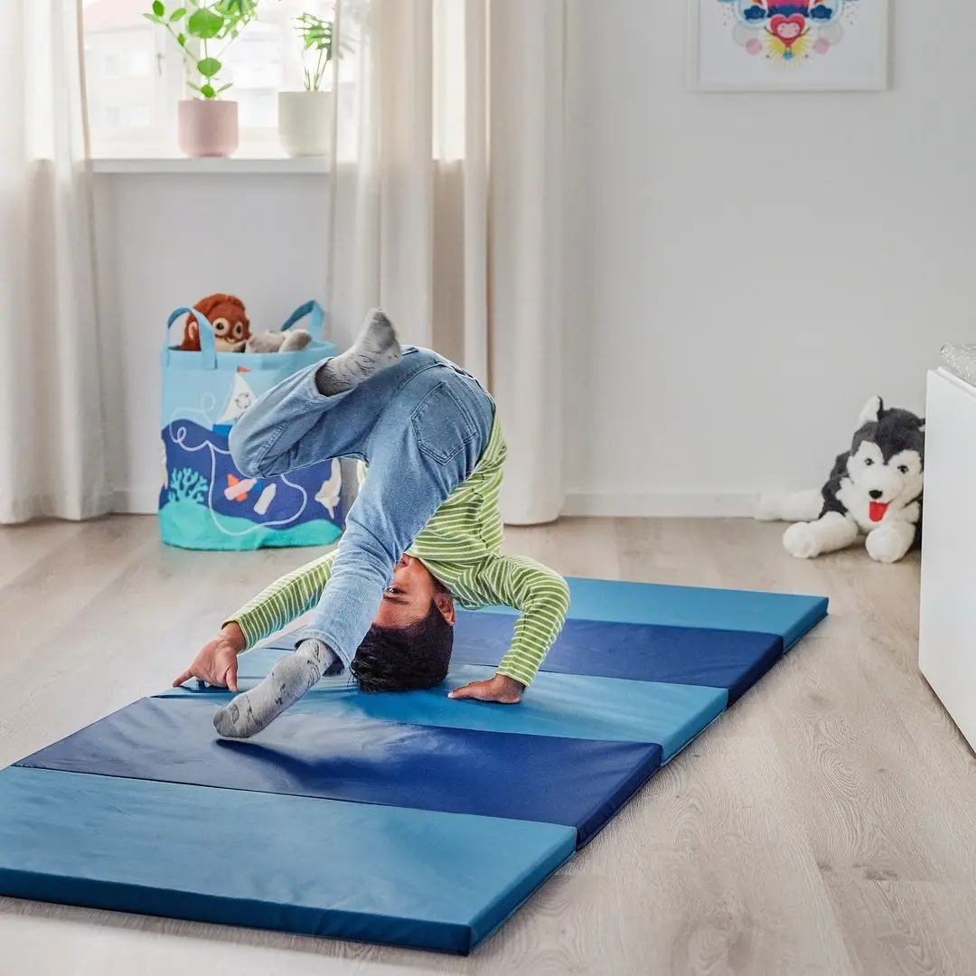 Saltea plianta gimnastica Ikea Plufsig 78x185 (Albastru/Albastru Deschis)