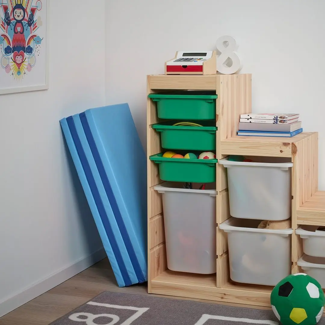 Saltea plianta gimnastica Ikea Plufsig 78x185 (Albastru/Albastru Deschis)