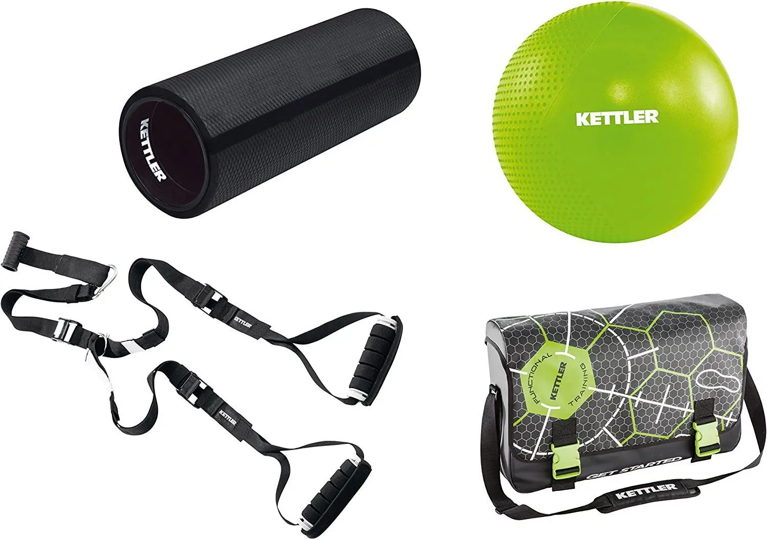 Set pentru fitness Kettler Athlete 7381-400 (Black/Green)