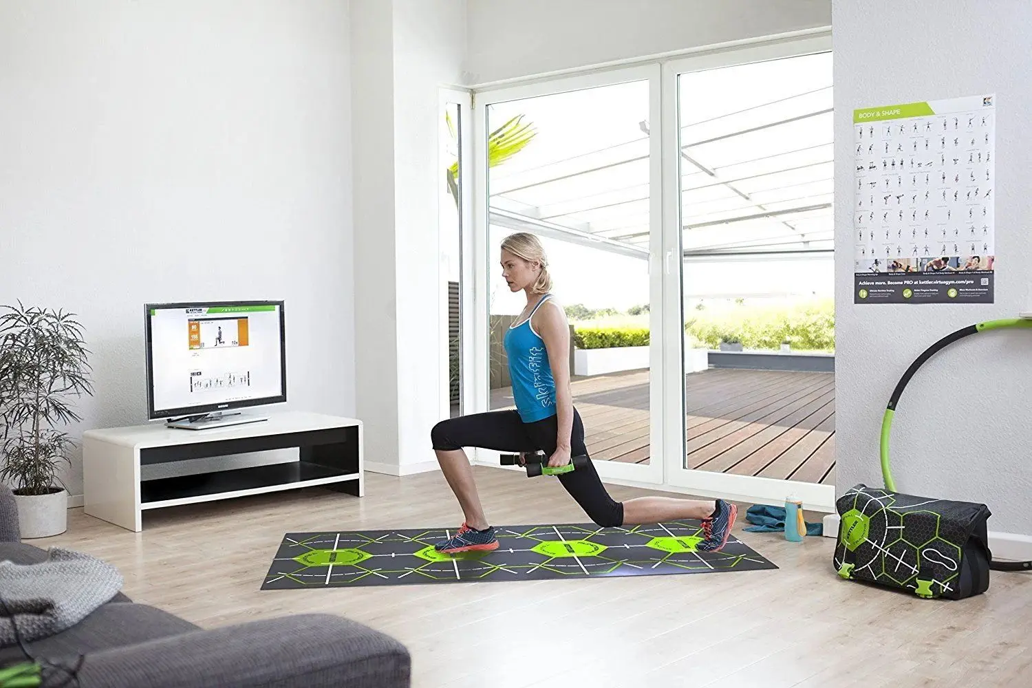 Набор для фитнеса Kettler Body&Shape 7381-300 (Dark Grey/Green)