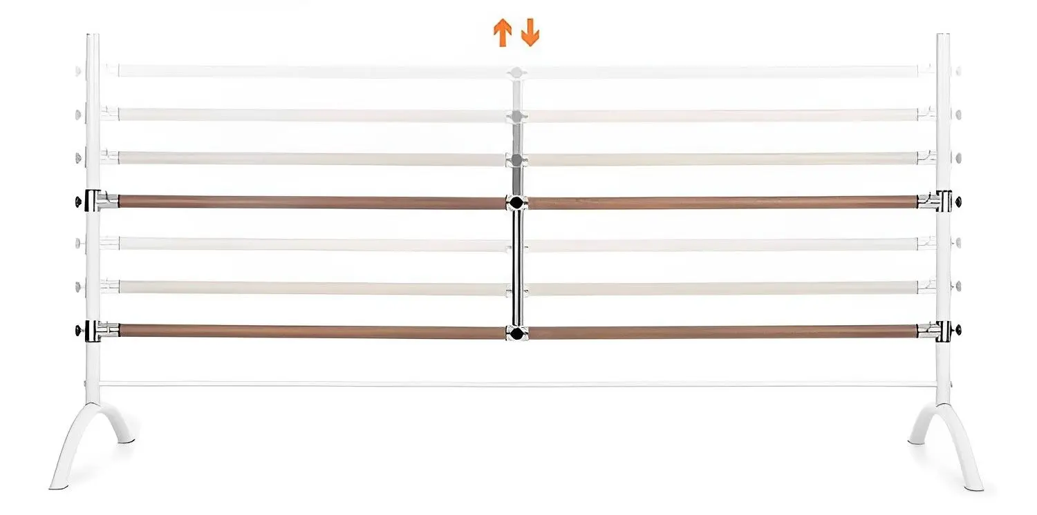 Балетный двойной станок Klarfit Barre Marie (White/Wood) - 4