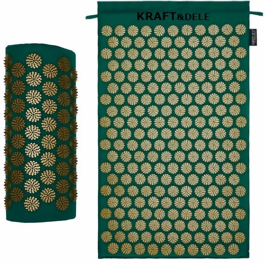 Массажный коврик с подушкой Kraft&Dele Professional KD11901 (Green)