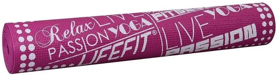 Covoras pentru yoga LifeFit Slimfit 173x58x0.4 (Burgundy) - 2