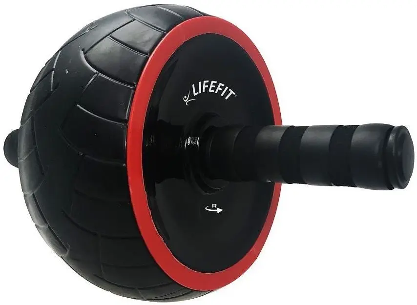 Roata pentru abdomen LifeFit Fat (Black/Red)