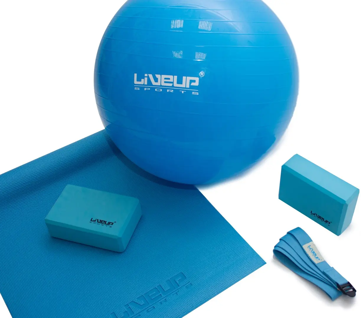 Набор для йоги LiveUp LS3243 (Blue)