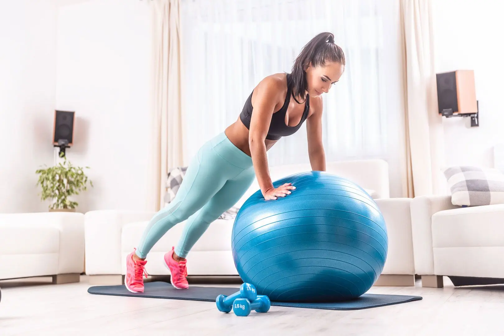 Fitball + pompa Modern Home MS-ABB65 (Blue) - 6
