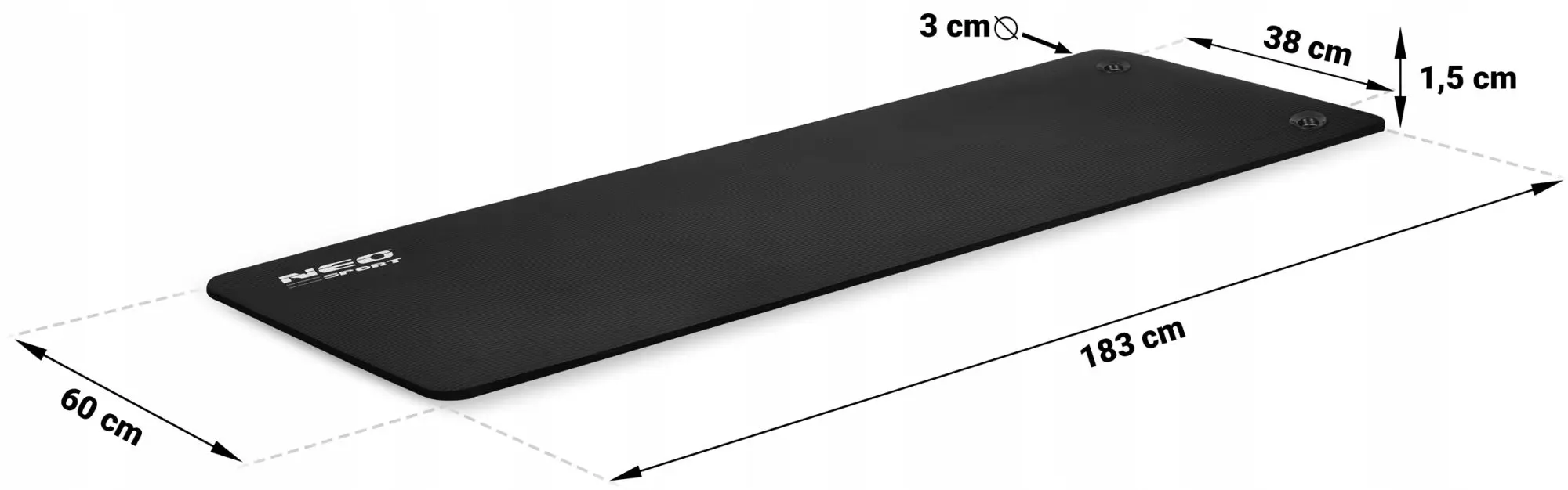 Covoras pentru yoga Neo Sport 192000 (Black)