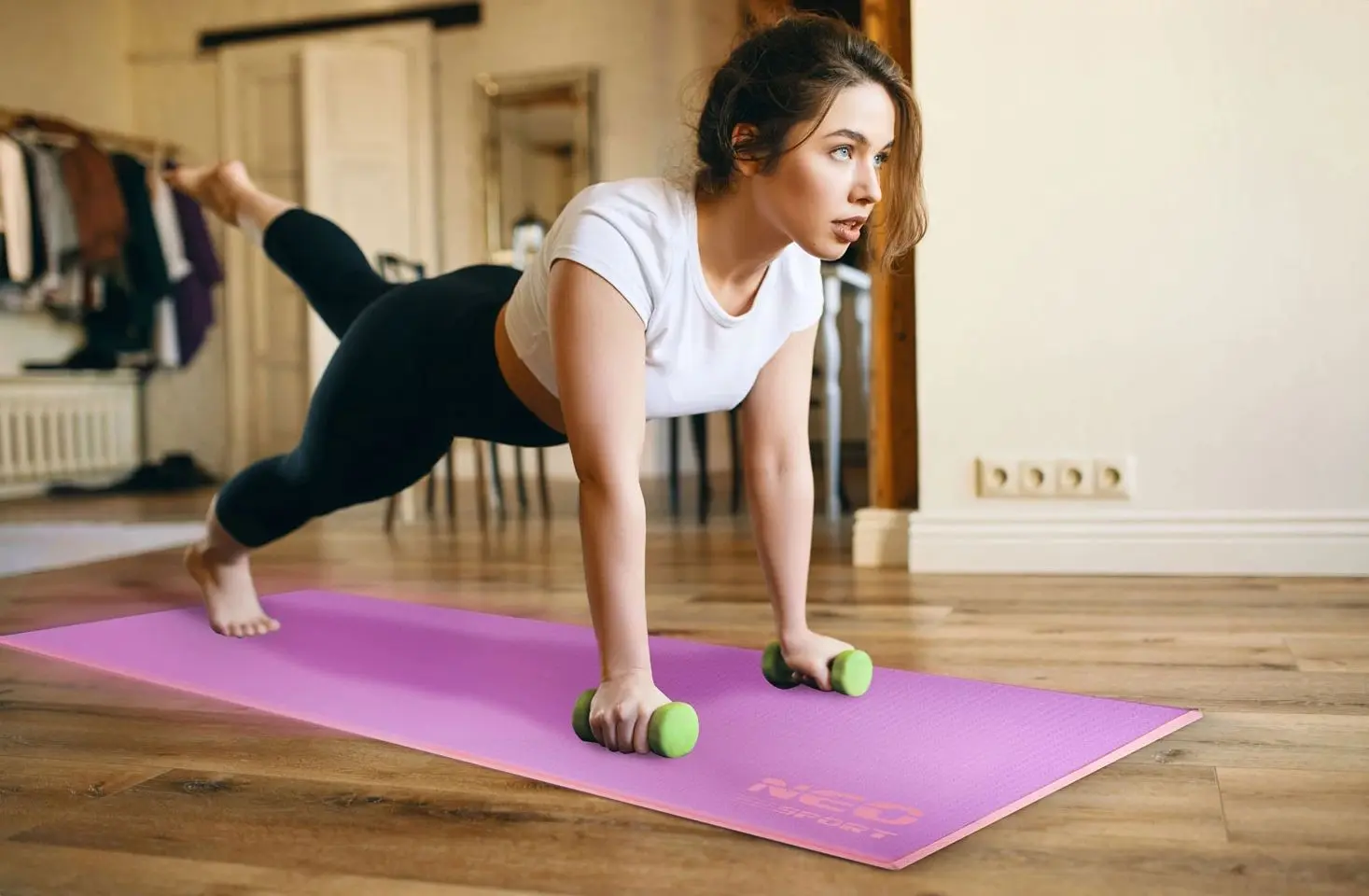 Коврик для йоги Neo-Sport 19203 (Pink/Purple)