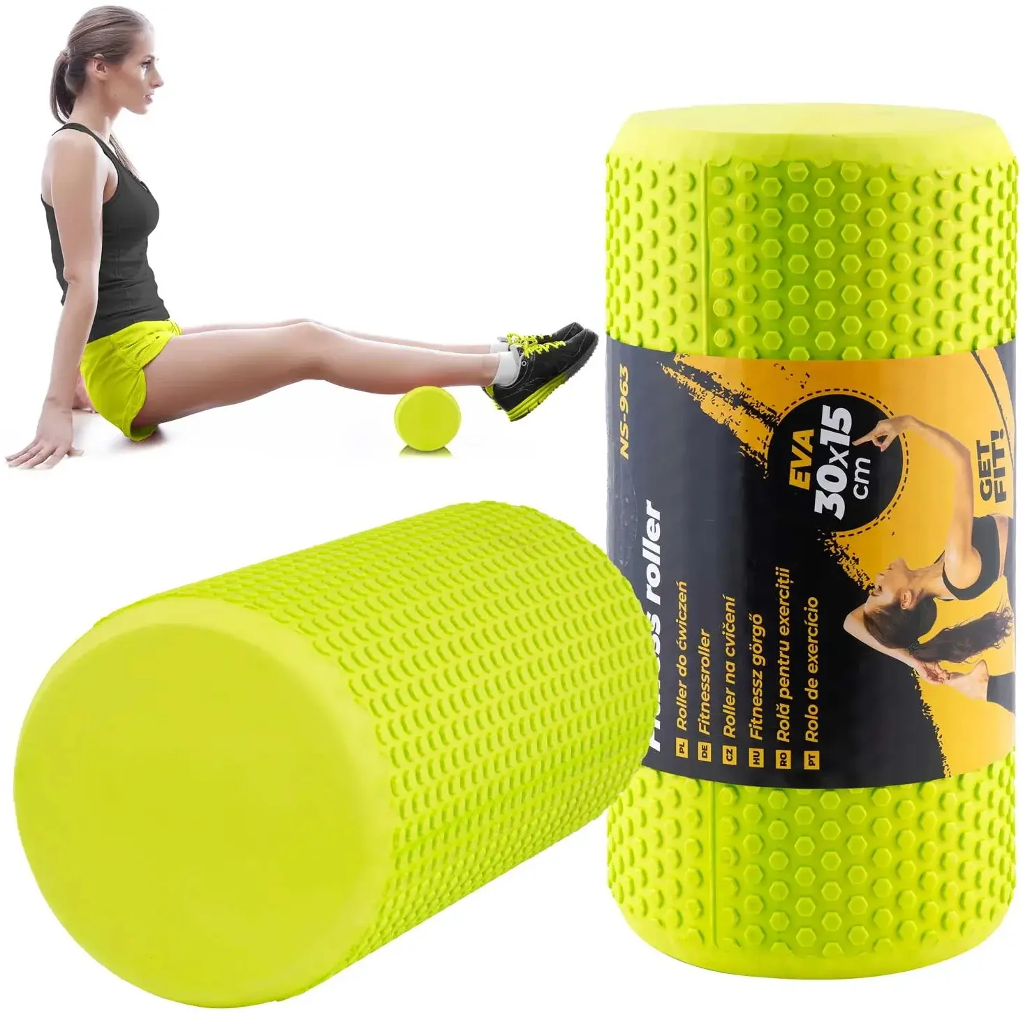 Массажный ролик Neo Sport NS-963 196303 (Neon Green) - 4