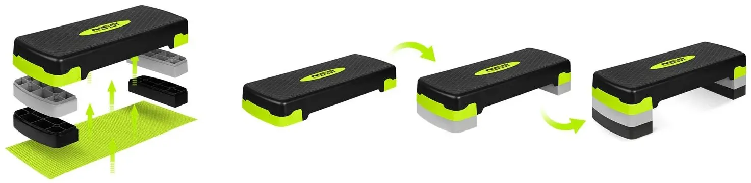 Step-platforma Neo-Sport NS-400 (Black/Green)