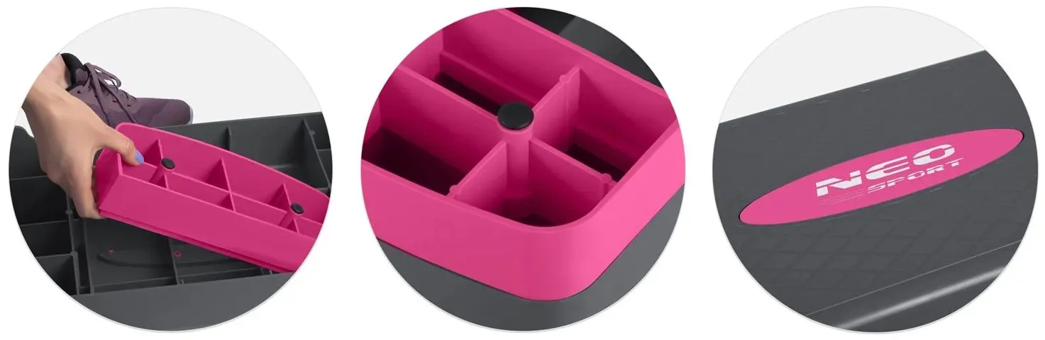 Step-platforma Neo-Sport NS-400 (Grey/Pink)
