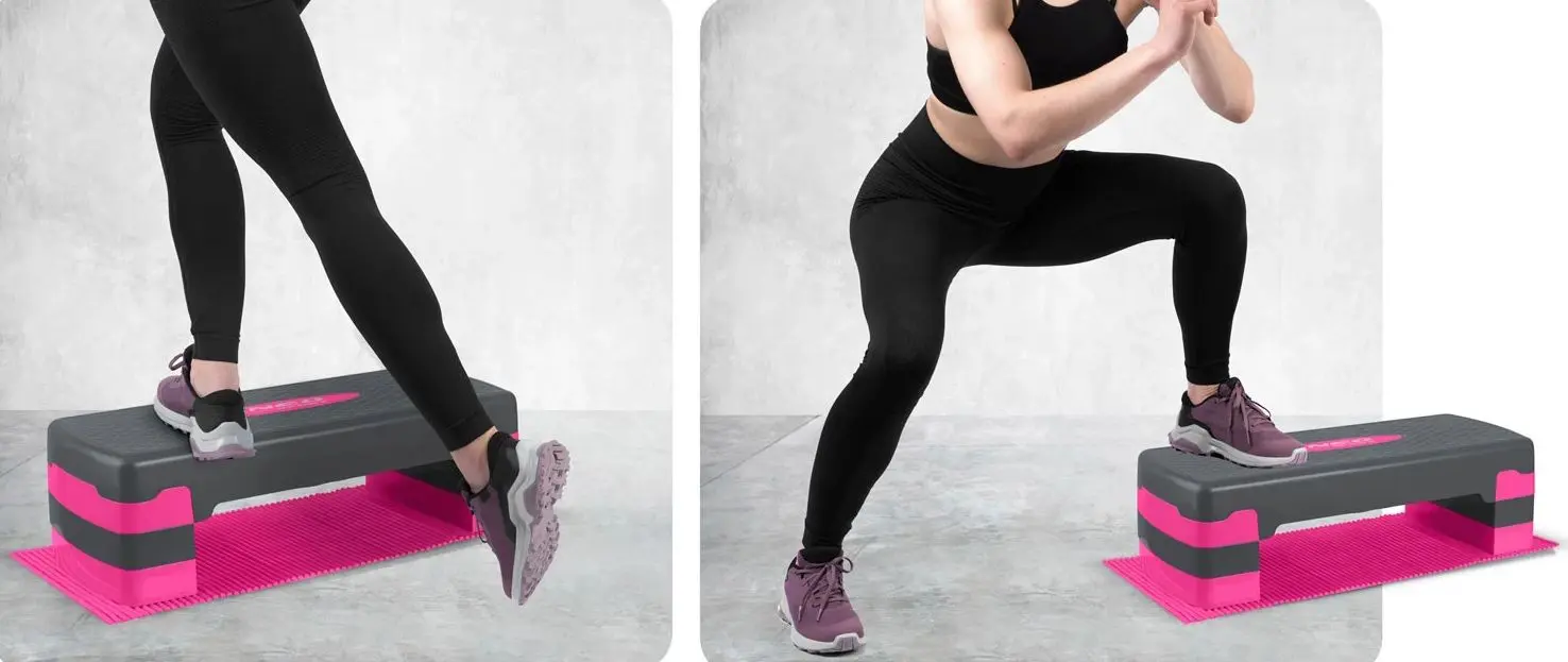 Step-platforma Neo-Sport NS-400 (Grey/Pink)