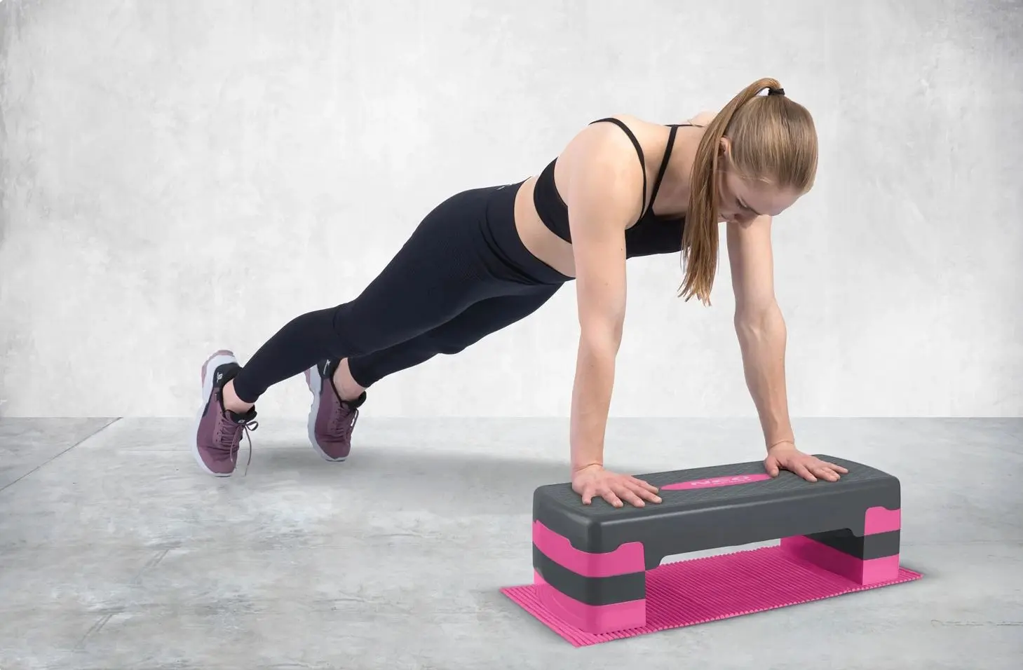 Step-platforma Neo-Sport NS-400 (Grey/Pink)