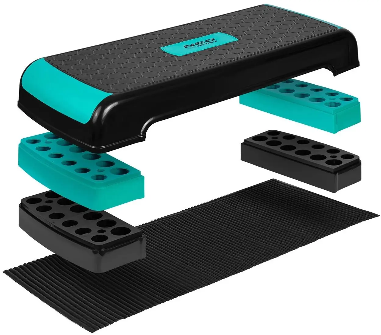 Step-platforma Neo-Sport NS-402 (Black/Turquoise)