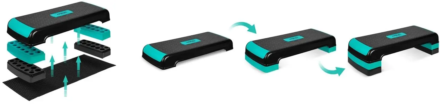 Step-platforma Neo-Sport NS-402 (Black/Turquoise)
