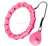 Массажный обруч с утяжелителем One Fitness OHA02 (Pink)